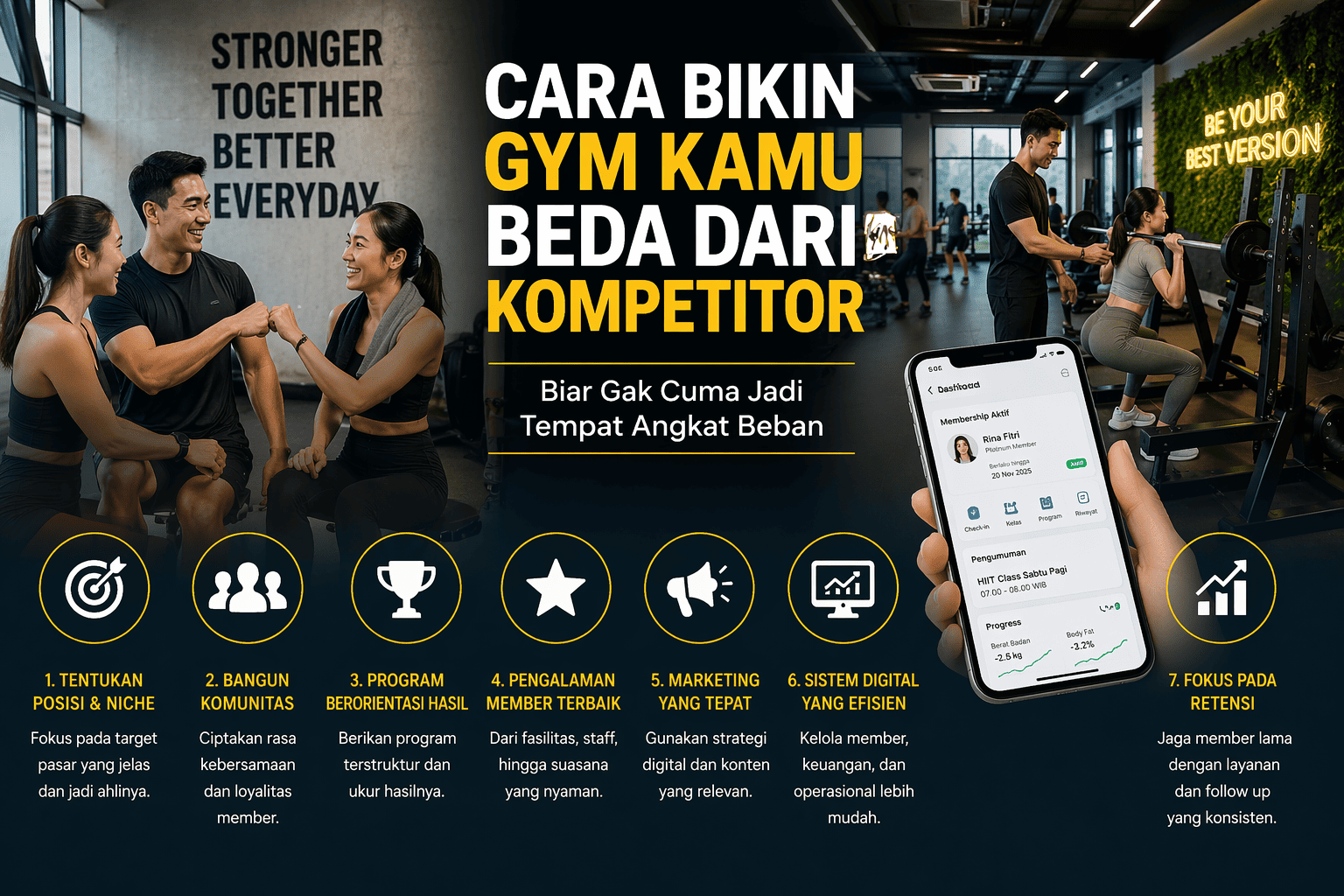 Cara Bikin Gym Kamu Beda dari Kompetitor (Biar Gak Cuma Jadi Tempat Angkat Beban) - Ilustrasi Artikel