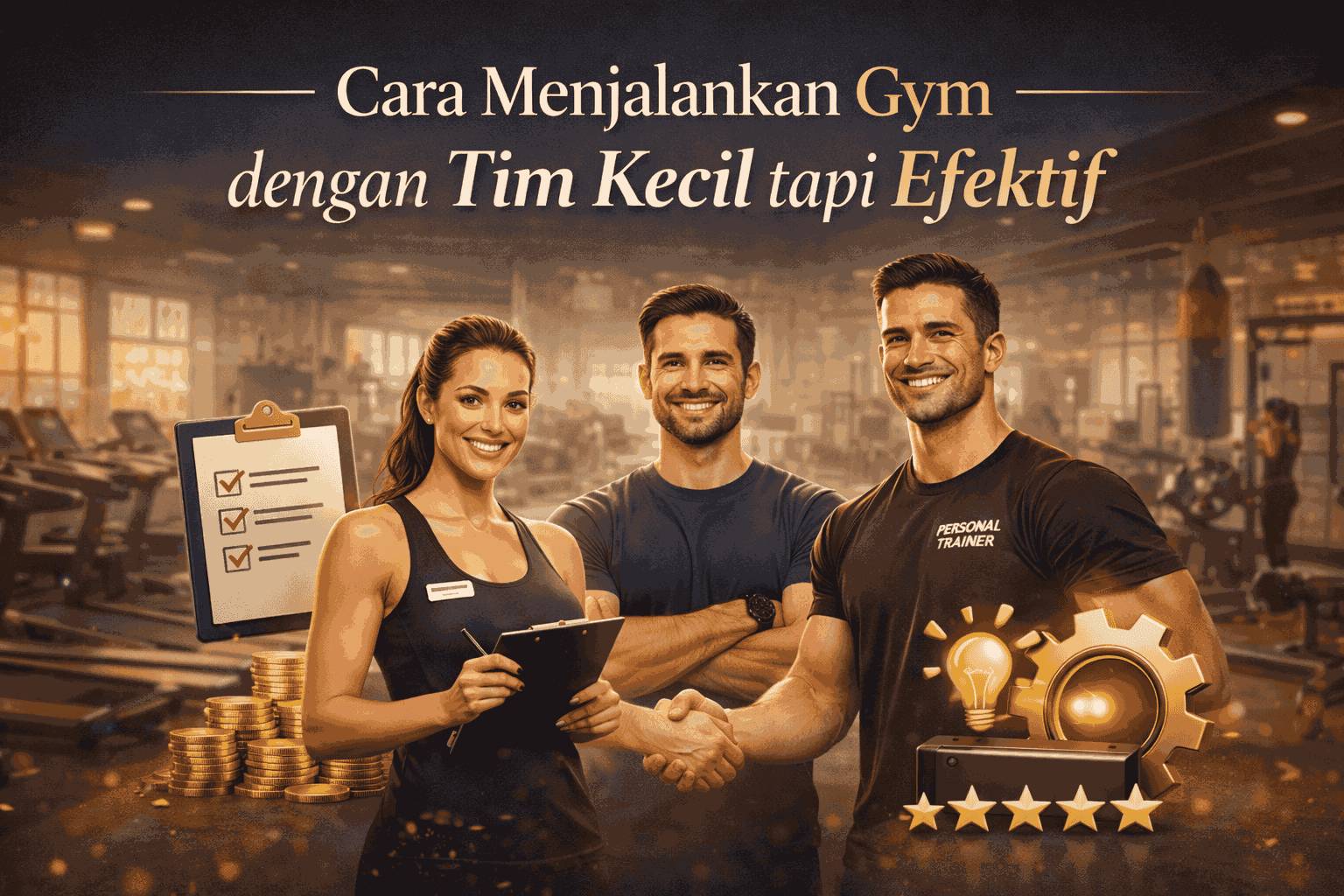 Cara Menjalankan Gym dengan Tim Kecil Tapi Efektif - Ilustrasi Artikel
